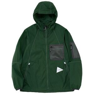 And Wander Men's Large Breath Rip Hoodie Jacket Water Resistant Full Zip Outdoor